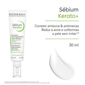 Gel-Creme Antiacne e Anti-Marcas Bioderma Sébium Kerato+ – 30ml